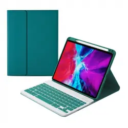 Royal Bailey HK-109 Funda con Teclado Bluetooth para iPad Air4 2020 10.9/iPad Pro11 2021/20/18 Verde