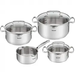 Tefal Duetto G719S7 Batería de Cocina 4 Piezas Acero Inoxidable