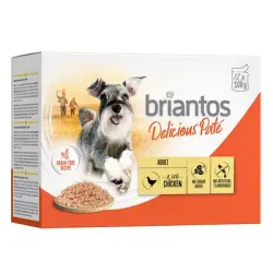 Briantos Delicious Paté en bolsitas 48 x 100 g - Pack Ahorro - Pollo