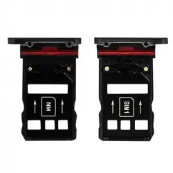 Clappio Repuesto Bandejas Tarjetas Nano SIM Negras para Huawei Mate 20 Pro