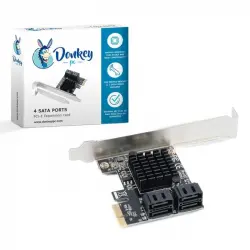 Donkey Pc Tarjeta PCIe Perfil Bajo 4xSATA3