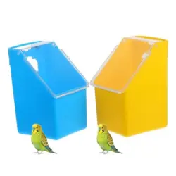 MCBOSON Juego de 2 comederos colgantes para palomas, de plástico amarillo - 1 artículo