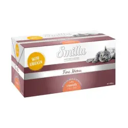 Smilla Fine Menu con delicioso relleno 8 x 100 g - Pollo y salmón con espinacas