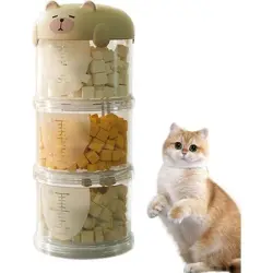 UAMLY Caja de plástico para aperitivos de gatos y perros - blanco