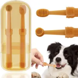 UAMLY Cepillo de dientes de limpieza para gatos y perros - 1 juego