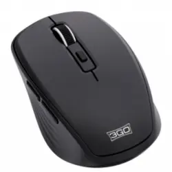 3Go BOLT Ratón Óptico Inalámbrico 1600 DPI Negro