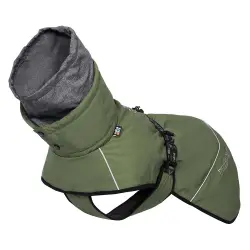 Abrigo acolchado Rukka® Warmup verde oliva para perros - 70 cm aprox. de longitud dorsal