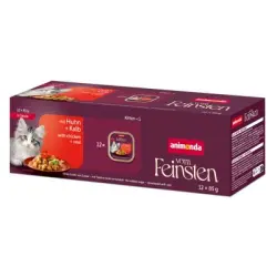 animonda Vom Feinsten Kitten en salsa 12 x 85 g - Pollo y ternera