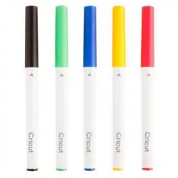 Cricut Pack de 5 Bolígrafos Clásicos Punta Fina 0.4mm