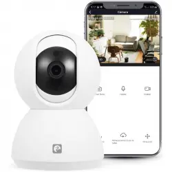 Garza Smart Cámara Inteligente de Vigilancia IP 720P HD Wifi 360º para Interior