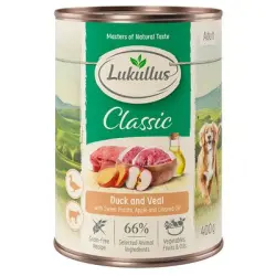 Lukullus pato y ternera sin cereales 6 x 400 g