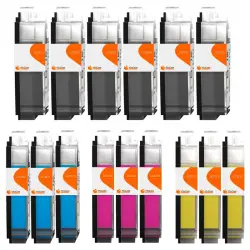 Pccom Essential Cartucho Tinta Compatible con Brother LC3213/LC3211 Negro/Cian/Magenta/Amarillo Pack 15