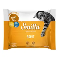 Smilla Adult Bocaditos con verduras en bolsitas - Pack de prueba (4 x 85 g)
