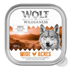 Wolf of Wilderness Adult 6 x 150 g en minitarrinas - Wide Acres, con pollo