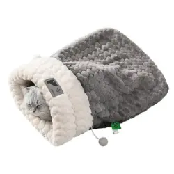 ZooVenture Saco de dormir para gatos y perros, gris - Talla M - 44*37 cm