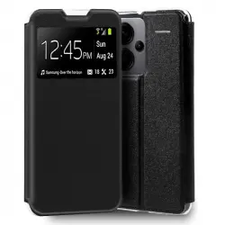 Cool Funda Flip Cover Tipo Libro Liso Negro para Xiaomi Redmi Note 13 Pro Plus 5G