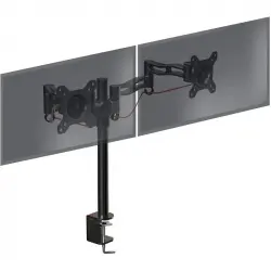 Duronic DM352 BK Soporte de Mesa 2 Monitores 13"-27" VESA 100x100 Máx 8kg Negro