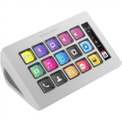 Mars Gaming MSD-ONE Control Panel Slim 15 Teclas Personalizables Pantalla LCD Windows y MacOS Blanco