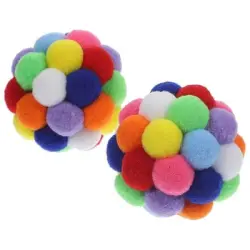 MCBOSON Pelotas de gato de colores de 2 piezas - 2 piezas