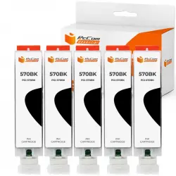 Pccom Essential Canon Pgi570xl Cartucho Tinta Compatible Negro Pack 5