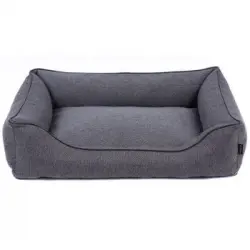 Sofa Mallorca Comfort Cama Para Perro 80x60 Cm Gris Oscuro/negro