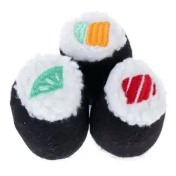 TIAKI set de juguetes para gatos rollos de sushi - Pack de 3