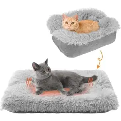 IntiMeg Colchoneta de cama de doble función para gatos y perros - Gris