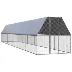Jaula Gallinero De Acero Galvanizado 2x12x2 M
