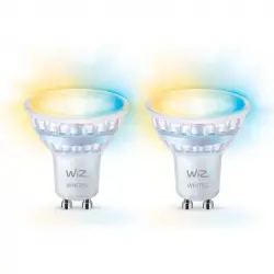 WiZ Pack Doble Bombilla LED Inteligente WiFi 4.7W GU10 Luz Cálida Regulable