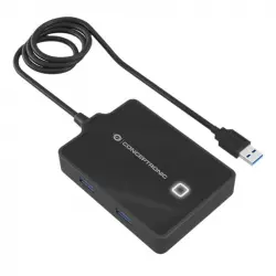 Conceptronic HUBBIES11BP HUB 4 Puertos USB 3.0 + Adaptador de Alimentación