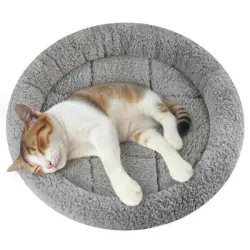 IntiMeg Cama redonda para gato y perro pequeño - M-40cm