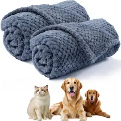 IntiMeg Manta de terciopelo con estampado de piña para gatos y perros - 80×100 cm