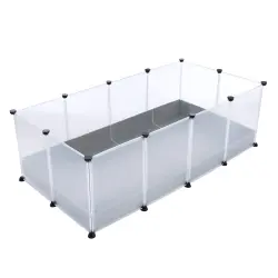 TIAKI recinto exterior interior con suelo para animales pequeños - 145 x 75 x 46 cm (L x An x Al)