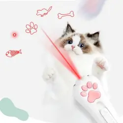 UAMLY Láser con forma de garra de gato para molestar a los gatos - blanco