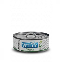 Vet Life Fórmula Felina Obesity Comida Húmeda Para Gatos Farmina 12x85 G