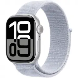 Apple Watch Series 10 GPS 42mm Caja Aluminio Plata con Correa Loop Deportiva Azul Nube