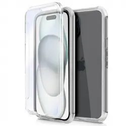 Cool Funda Silicona 3D Transparente Frontal/Trasera para iPhone 15
