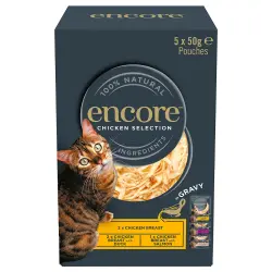 Encore Cat Gravy Pouch Mix 5 x 50 g - Selección de pollo (3 variedades)