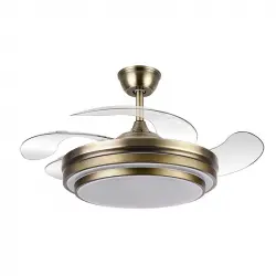 Fabrilamp Ibe Ventilador de Techo Moderno con Motor DC Silencioso 72W Cuero