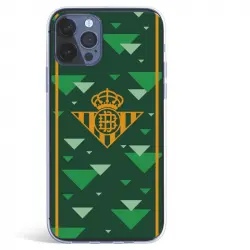 Funda Licencia Oficial Real Betis Balompié Escudo Amarillo Fondo Verde para iPhone 12 Pro Max