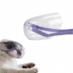 FurryFusion Bozal transparente para gatos - L