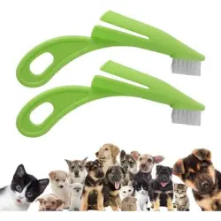 HausPets 2 herramientas para cepillar los dientes del perro - 2 pinceles