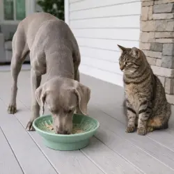 Leeby Comedero Antivoracidad Verde para perros y gatos - 225 ml
