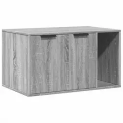 Mueble Arenero Para Gatos Madera Gris Sonoma 80x50x45 Cm Vidaxl