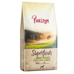 Purizon Superfoods Veggie batata con lentejas, manzana y calabaza - 12 kg