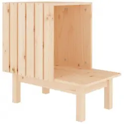 Casa Para Gatos De Madera Maciza De Pino 60x36x60 Cm Vidaxl