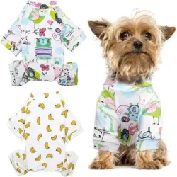 Pawffee Pijama de algodón para cachorros, conjunto de 2, conjunto, talla S - 1 pieza