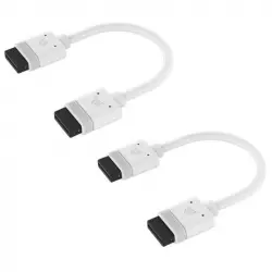 Corsair iCUE LINK Cable 2x 100mm con Conectores Rectos Blanco