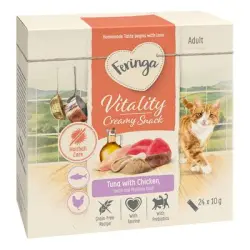 Feringa Vitality Creamy Snacks - Pack Ahorro  - Atún con pollo (96 x 10 g)