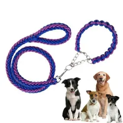 FurryFusion Correa de nailon trenzado para perros - SG